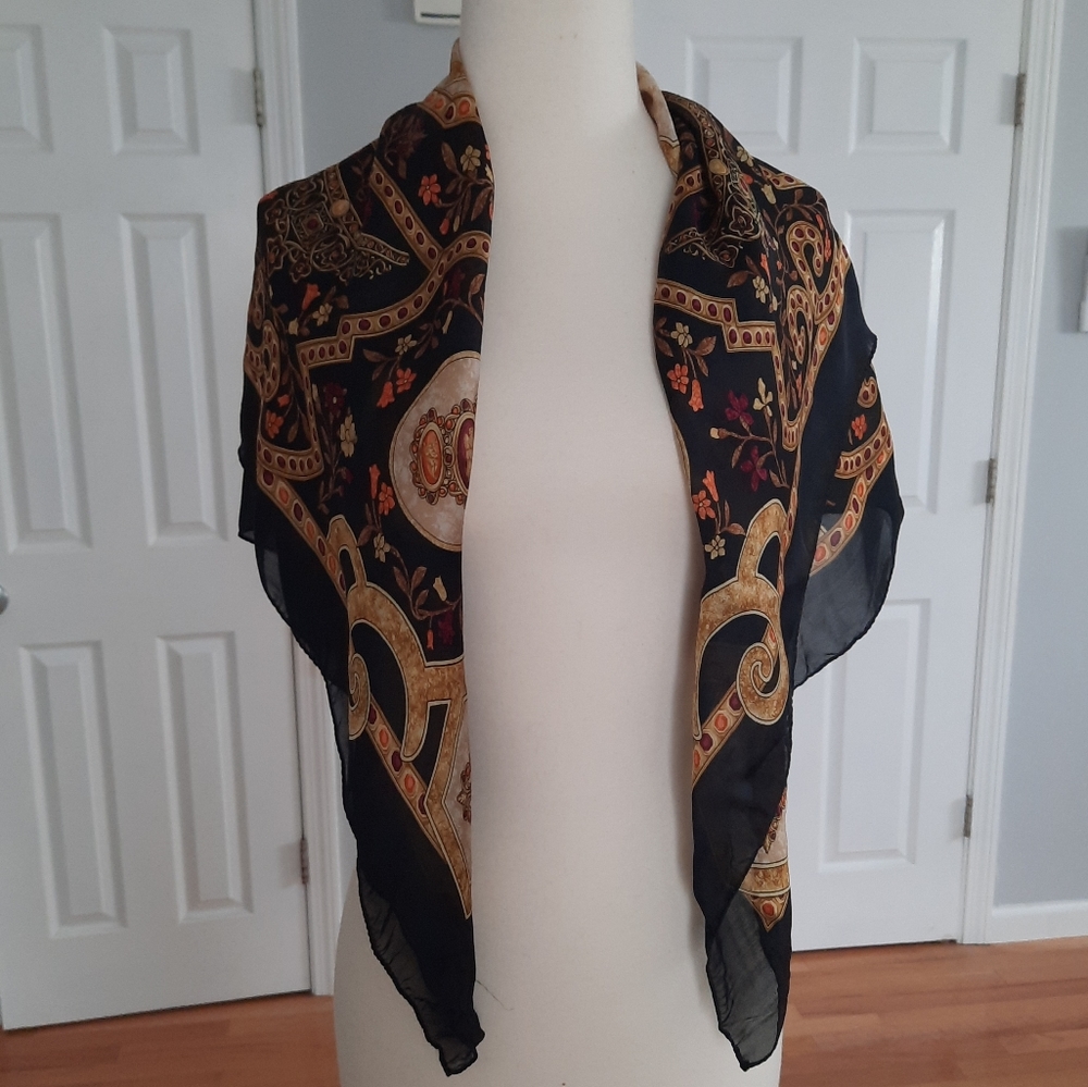 Carlisle silk hand rolled scarf.